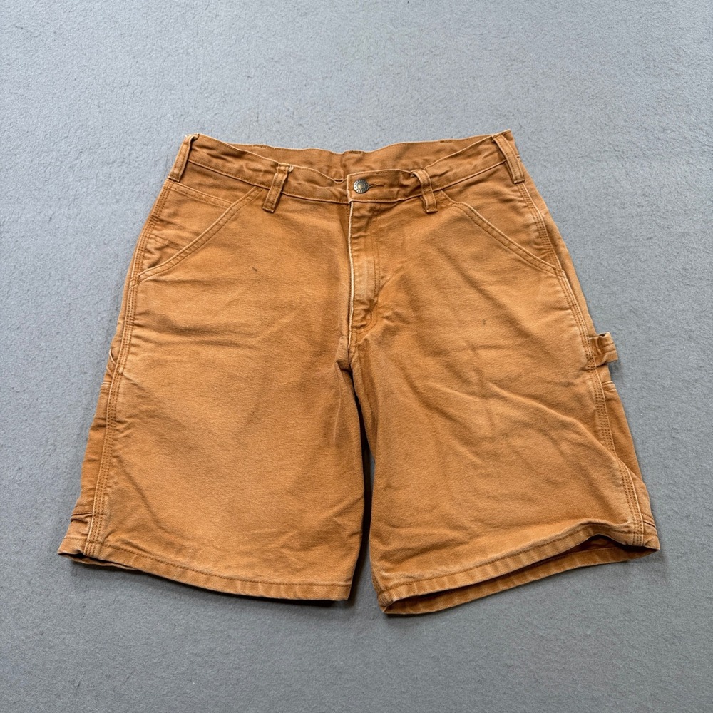 Dakota Carpenter Shorts Men's‎ 32x10 Brown Duck Canvas Relaxed Utility Workwear